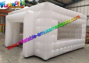 China Clear White Color Cube Outdoor Inflatable Tent With CE / UL Blower factory