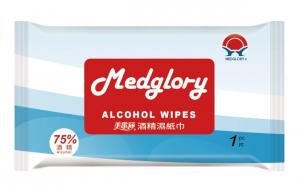 China 1 Piece 75% Alcohol  Wet Wipes  Kill 99.9% Of Germ For Human Body Skin factory