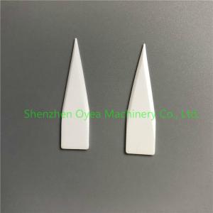 China Zirconia ZrO2 ceramic knife blade slitting cutting blade paper cutting blade triangle tip blade factory