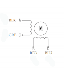 Nema 23 2.8 A 57mm Hybrid Stepper Motor 1.8 Degree 0.72NM 640 oz 2mH 57HN41-006A