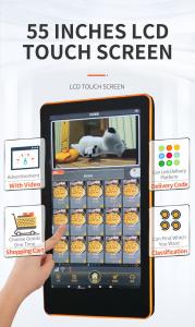 China Vending Machine With 200 Box Capacity & 21.5 Inch Touch Screen  For Cola Potato Chips Snacks And Drinks factory