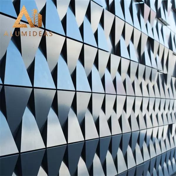 Aluminum cladding panel triangle
