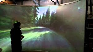 Acoustically Perforated Curved Projector Screen For HD Cinema Simulator System