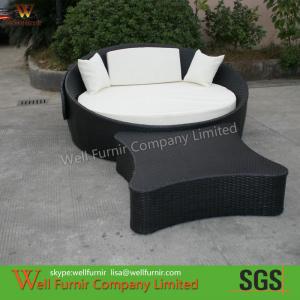 China Brown Outdoor Wicker Daybed , pool side rattan lounge on sale