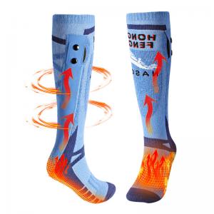 China Large Capacity Battery Electric Heated Socks 22 Hours Heating Time Hiking Warm Socks on sale