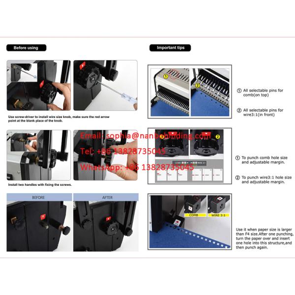 Multifunctional 3/1 Book Binding Punching Machine
