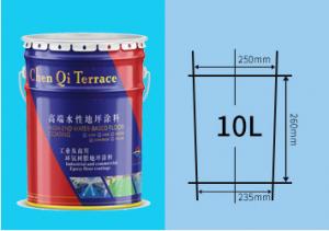 China Round Metal 10L Paint Bucket For Waterborne Epoxy Floor Paints factory