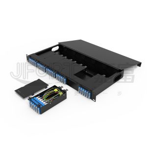 China 1U MPO-LC G657A1 144 Cores Density High Density Junction Box With LC Adapter Cold Rolled Steel Chassis factory