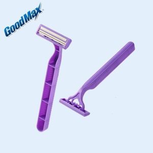 Buy cheap Purple Twin Blade Razor , Stainless Steel Blade Small Disposable Razors from wholesalers