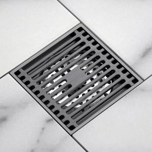 China Modern Brass Bathroom Shower Drain , Square Floor Drain With Sink Hygienic Cover Pad on sale