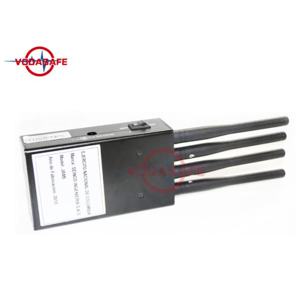 Portable 2.4G Wifi Network Signal Jammer DCS 1805 - 1990MHz Black Aluminum Case