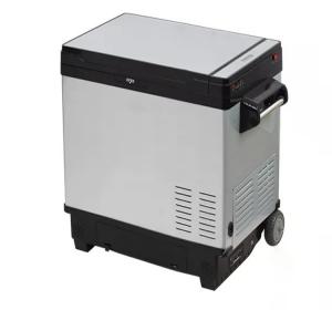 China Outdoor Freezer with Wheels DC 12V/24V AC 100V-240V Portable Compressor Refrigerator on sale
