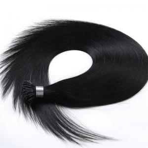 China Pre Bonded Long 1 Clip Hair Extensions Double Drawn Silky Straight Wave on sale