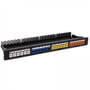 China CAT5 CAT6 Network Patch Panel UTP Blank Unloaded RJ45 24 Port Patch Panel factory