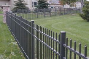 China Bamboo Imitation Tubular Steel Fence Aluminium Wrought Iron Fence Panels on sale