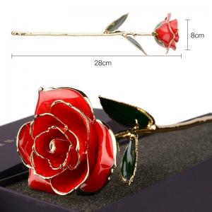 China Valentine's Day  Gift Of Real Rose Dipped In Gold New Arrival 24K Gold Plating Roses on sale