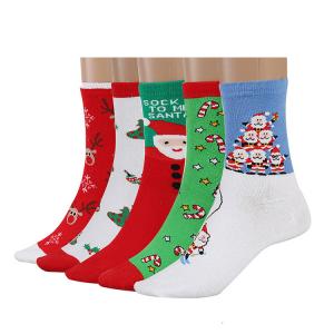 China Custom logo, design Christmas Women Cotton Warm Compression Sock factory