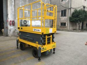 China Adjustable Manual Pushing Hydraulic Lift Platform , Hydraulic Work Platform 6m 500kg factory