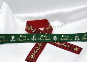 China Personalized SGS Polyester Christmas Satin Ribbon Washable factory