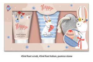 China Wild Flowers Natural Skincare Gift Set With Foot Scrub, Foot Lotion, Pumice Stone factory