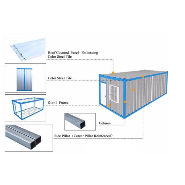 Metal Premade Movable Modular Homeses Galvanized Sheet Energy Efficient