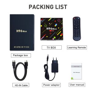 Wholesale factory price android 7.1 smart tv box H96 MAX H2 RK3328 4 core 4G 64G