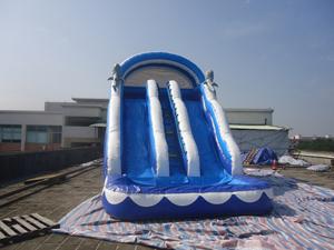 China Amusement Outdoor Inflatable Water Slide With Pool For Kids Water Park Games on sale