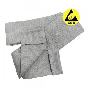 China 90% Polyester 10% Carbon Fiber Tubular ESD Antistatic Rib Circular Knit Fabric For Cuffs factory