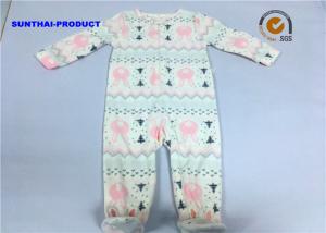 Rabbit AOP Baby Girl Pram Suit Crew Neck Front Tab With Cap Snap Infant Coverall