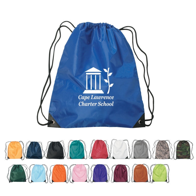High Quality Blue 190T Nylon Drawstring Bag