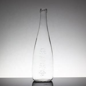 China 500ml Soft Beverage Glass Water Bottle with Transparent Design and Screw Cap Lid factory