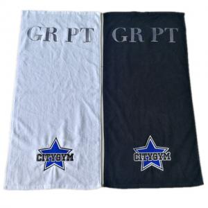 China Wholesale 100% cotton face towel black and white custom hand towels with embroidery logo on sale