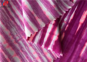 China Full Dull Strip Printed Strong Stretch Swimwear Nylon Spandex Fabric factory