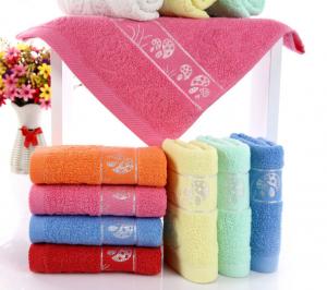China Cheap soft cotton terry towel face towel wholesale factory