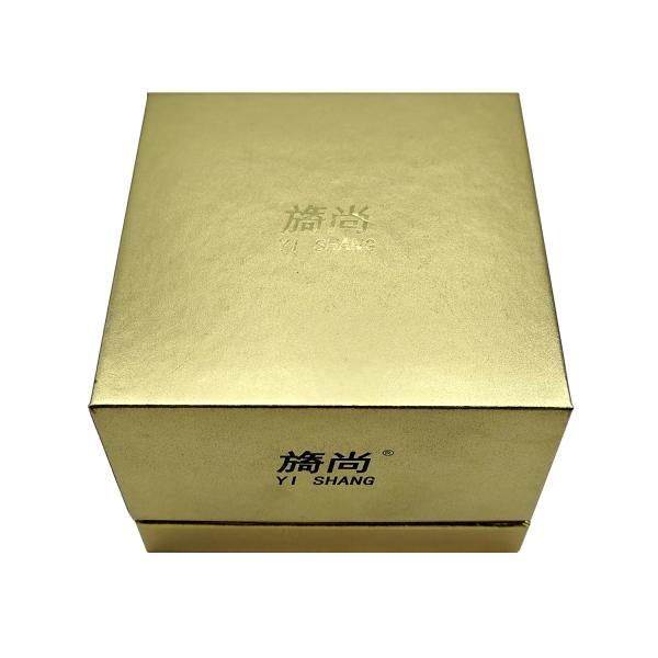 Free Sample Customized Cardboard Gold Gift Jars for Skincare Packaging and Customized