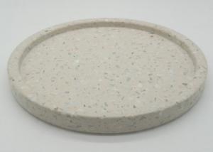 China Terrazzo Stone Serving Tray , Kitchen Serving Trays Beige Smooth Surface factory
