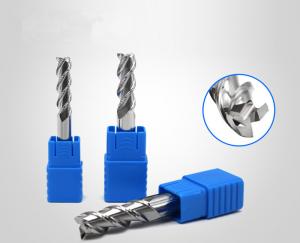 China Aluminium Copper Processing Spiral Carbide End Mill HRC55 3 Flute Long Cutting on sale