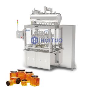 Glass Jar Container With Lid Servo Piston Bottle Filling Machine For Syrup And