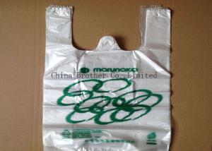 Colored Custom Printed Plastic Shopping Bags Ldpe / Hdpe Material With Handles