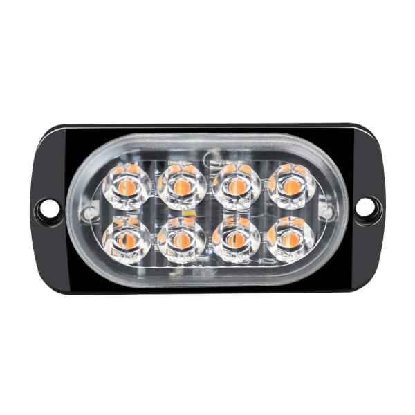24W 6000K 8pcs Warning LED Strobe Lights Auto Flash