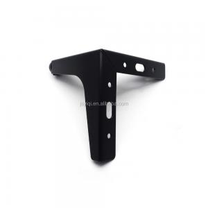 China Black Replacement Furniture Parts 4.5 Inch Adjustable Metal Table Legs factory