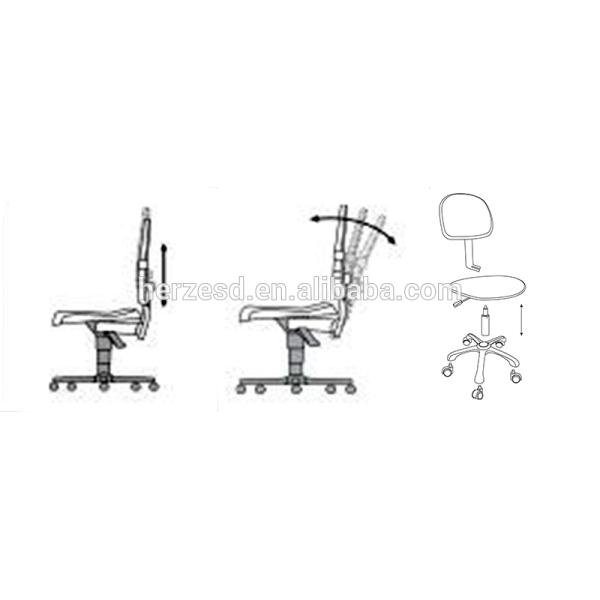 Workshop Adjustable PU Leather ESD Safe Chairs For Laboratories