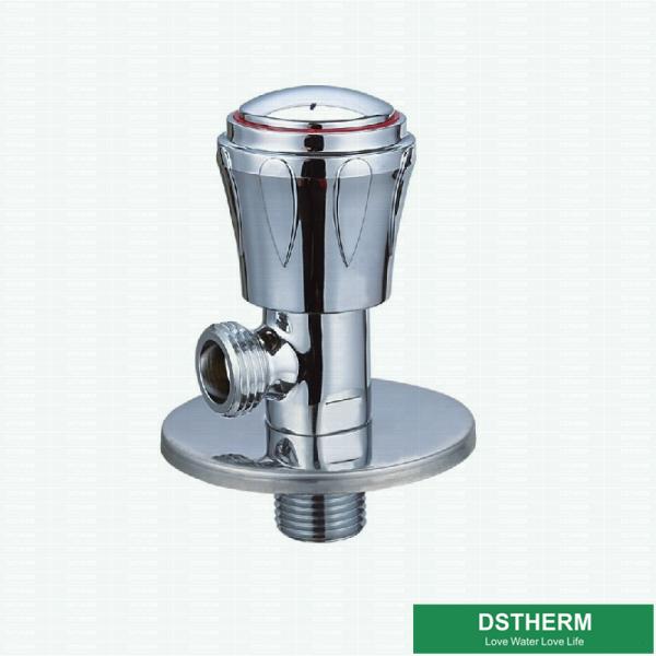Customized Chromed Wall Mounted Kitchen Basin Water Round Handle Quick Open Bathroom Cock Valve Brass Angle Valve