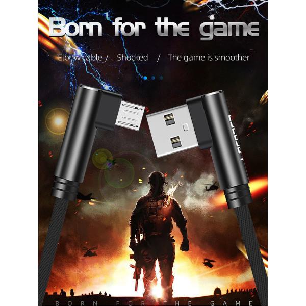 L Shape RoHs Right Angle Charging Cable Android USB Charging Cable