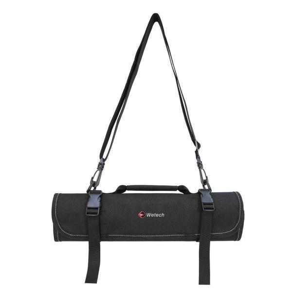 Comfortable Roll Up Tool Bag Black Roll Up Tool Pouch Medium Capacity