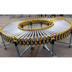 China Powered or Non-powered Flexible Roller Conveyor Expandable Roller Type Conveyor on sale