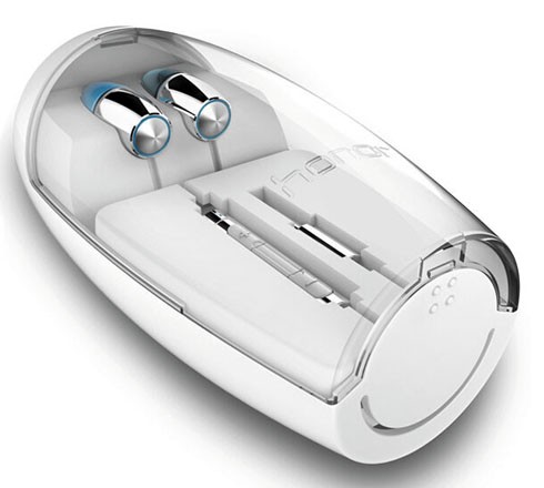 Earphone box PVC window packaging see through paper box