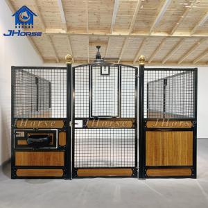 China Luxury Customized Steel Frame Bamboo Boarding Horse Stall Panels Stables Box factory