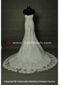 China NEW!!! Strapless Mermaid wedding dress Lace Bridal evening gown #AS4616 on sale
