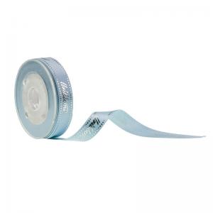 China Gifts Packaging Double Faced Satin Ribbon , Durable 13mm Blue Satin Ribbon factory
